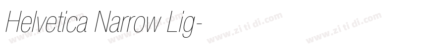 Helvetica Narrow Lig字体转换